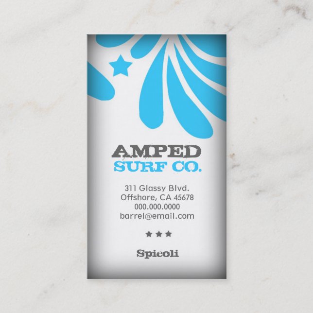 ROCKIN' FRESHTASTIC BLUE BUSINESS CARD (Front)