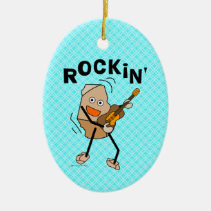 Rockin' Guitar Ceramic Tree Decoration