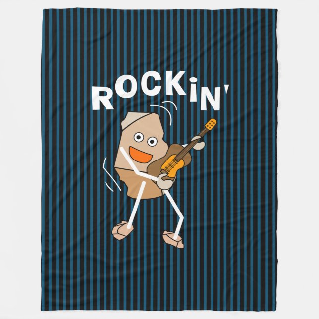 Rockin' Guitar Fleece Blanket (Front)