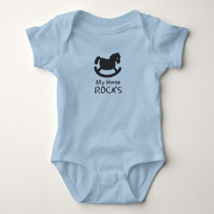 rockin horse baby bodysuit
