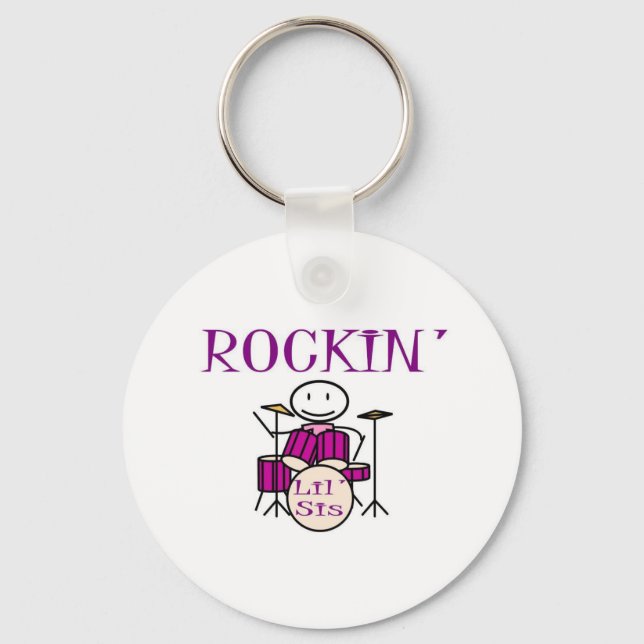 rockin lil sis key ring (Front)