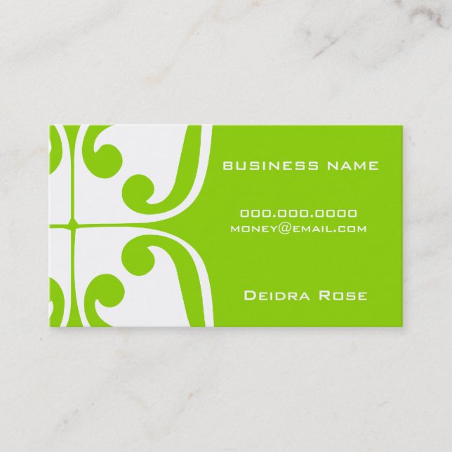 ROCKIN' LIME DESIGN BUSINESS CARD (Front)