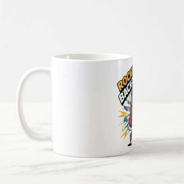 Rockin’ My Way Back to School Kid Coffee Mug (Left)