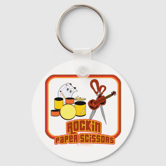 Rockin Paper Scissors Key Ring (Front)