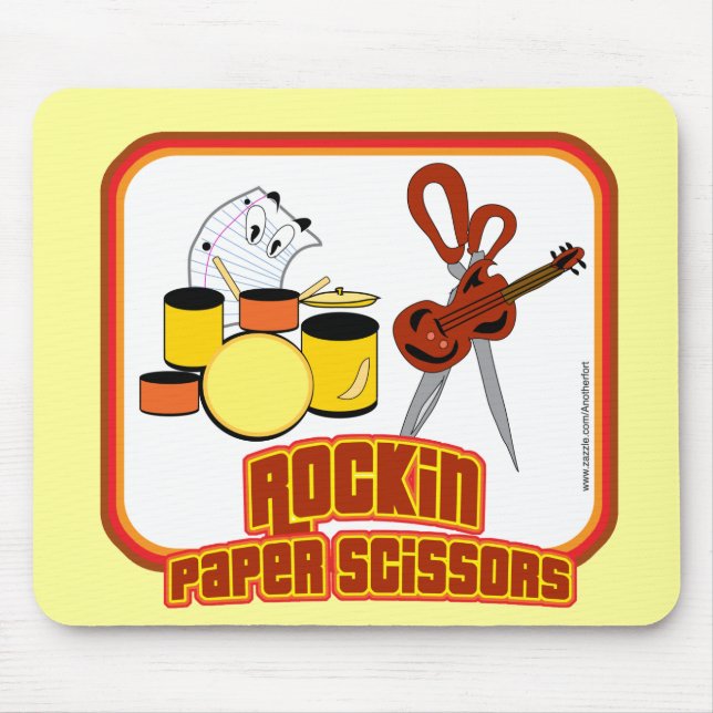 Rockin Paper Scissors Mouse Mat (Front)