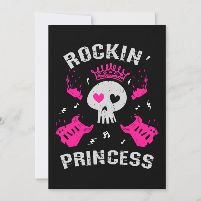 Rockin' Princess Invitation (Front)