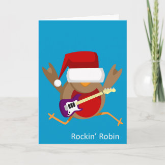 'Rockin' Robin' Christmas Greeting Card