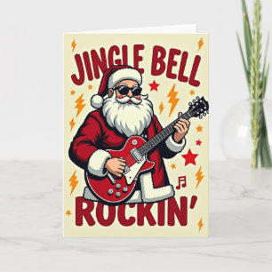 Rockin Santa Christmas Card