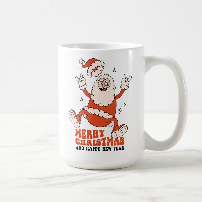 Rockin' Santa Claus - A Merry and Loud Christmas Coffee Mug (Right)