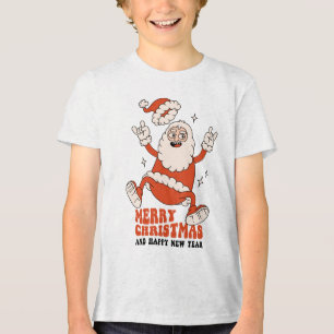 Rockin' Santa Claus - A Merry and Loud Christmas Tri-Blend Shirt