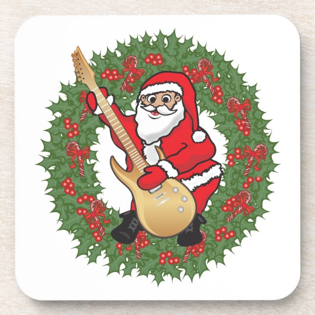 Rockin' Santa Skull Coaster (Front)