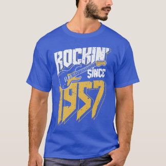 Rockin' Since 1957 Vintage Rock Music Fan 65th Bir T-Shirt