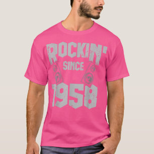 Rockin' Since 1958 Vintage Rock Music Fan 64th Bir T-Shirt