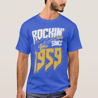 Rockin' Since 1959 Vintage Rock Music Fan 63th Bir T-Shirt