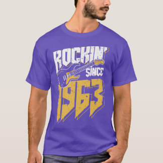 Rockin' Since 1963 Vintage Rock Music Fan 59th Bir T-Shirt