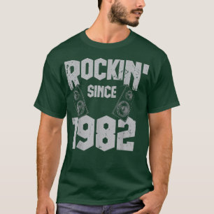 Rockin' Since 1982 Vintage Rock Music Fan 40th Bir T-Shirt