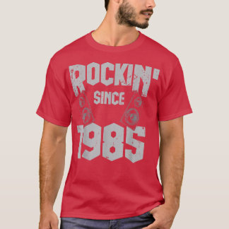 Rockin' Since 1985 Vintage Rock Music Fan 37th Bir T-Shirt