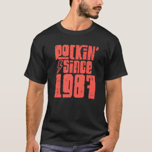 Rockin Since 1987 Classic Vintage Rock Music 1987 T-Shirt