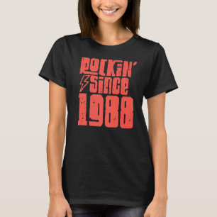 Rockin Since 1988 Classic Vintage Rock Music 1988 T-Shirt