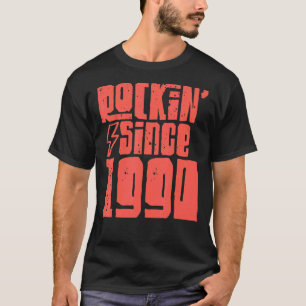Rockin Since 1990 Classic Vintage Rock Music 1990 T-Shirt