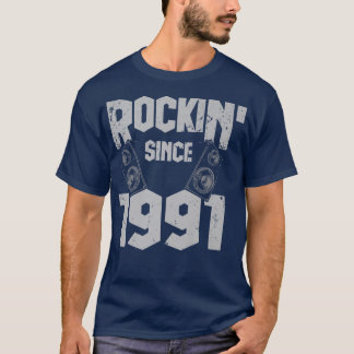Rockin' Since 1991 Vintage Rock Music Fan 31th Bir T-Shirt