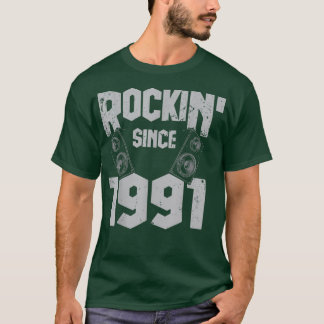 Rockin' Since 1991 Vintage Rock Music Fan 31th Bir T-Shirt