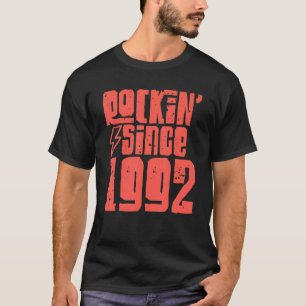 Rockin Since 1992 Classic Vintage Rock Music 1992 T-Shirt