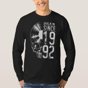 Rockin' Since 1992 Vintage Vinyl Record Gothic Sk T-Shirt