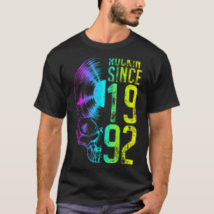 Rockin' Since 1992 Vintage Vinyl Record Gothic Sk T-Shirt