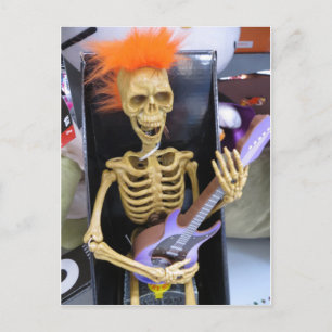 Rockin Skeleton Postcard