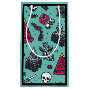 Rockin' Skull Gift Bag (Sea Foam)