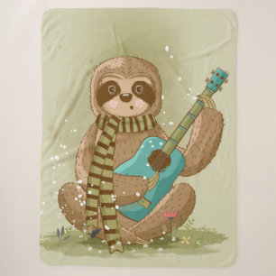 Rockin Sloth Sherpa Blanket