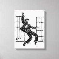 Rockin The jail house Man Dancing Abstract Art  