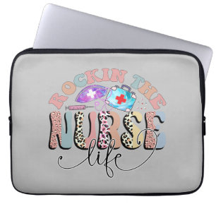 Rockin The Nurse Life, Nurses and Nursing Students Laptop Sleeve