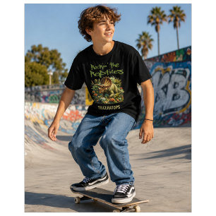 Rockin’ the Reptiles Triceratops Dinosaur T-Shirt