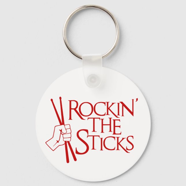 ROCKIN’ THE STICKS KEY RING (Front)