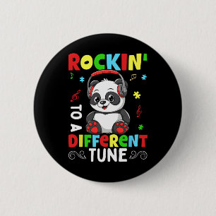 Rockin To A Different Autism 6 Cm Round Badge