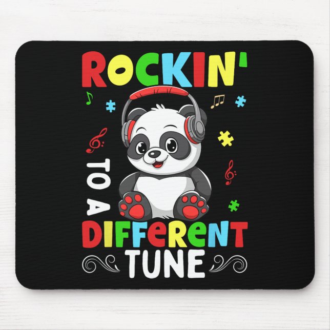 Rockin To A Different Autism  Mouse Mat (Front)