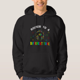 Rockin To A Different Tune Autism Kid Boys Girls Hoodie
