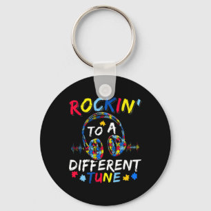 Rockin' To A Different Tune Autistic Autism Awaren Key Ring