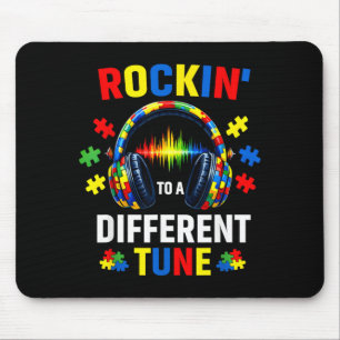 Rockin to A Different Tune Autistic Autism Gamer Mouse Mat
