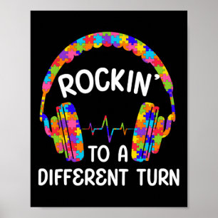 Rockin' To A Different Tune Autistic Autism Gamer Poster