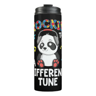 Rockin' To A Different Tune design. Put the puzzle Thermal Tumbler