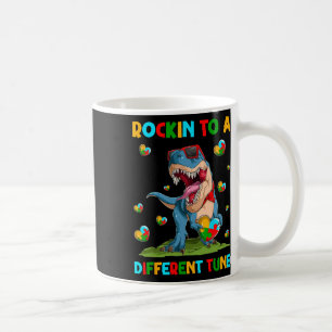 Rockin To A Different Tune Dinot-rex Autism Boys Coffee Mug