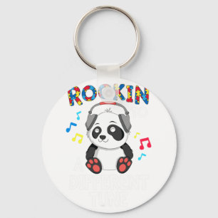 Rockin' To A Different Tune Panda Autism Awareness Key Ring