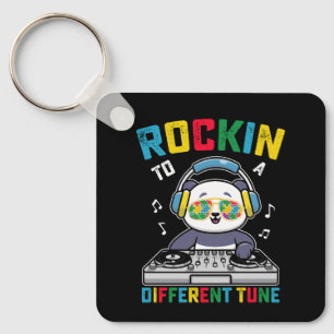 Rockin To A Different Tune Panda Autism Awareness Key Ring