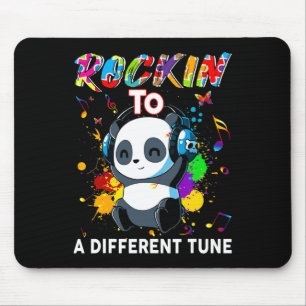 Rockin' To A Different Tune Panda Autism Awareness Mouse Mat