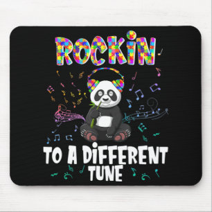 Rockin' To A Different Tune Panda Autism Awareness Mouse Mat