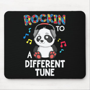Rockin' To A Different Tune Panda Autism Awareness Mouse Mat