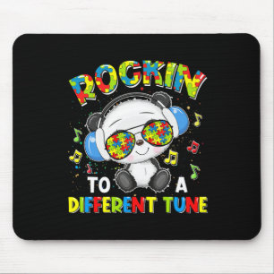 Rockin' To A Different Tune Panda Autism Awareness Mouse Mat